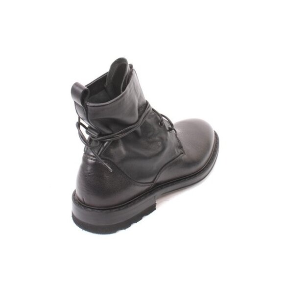 FABI 0665 Black Leather Lace-Up Ankle Boots main image 7